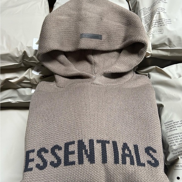 Essential fear of god knit hoodies - Picture 3 of 5